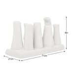 Eva Rectangular Ceramic 8-Tube Multi Bud Table Vase - Chic Decora