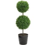 Faux Boxwood Topiary in Pot - Chic Decora