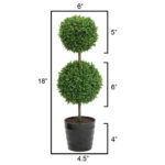 Faux Boxwood Topiary in Pot - Chic Decora