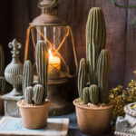 37” Faux Cactus Plant in Pot - Chic Decora