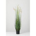 Faux Dogtail Grass in Pot - Chic Decora