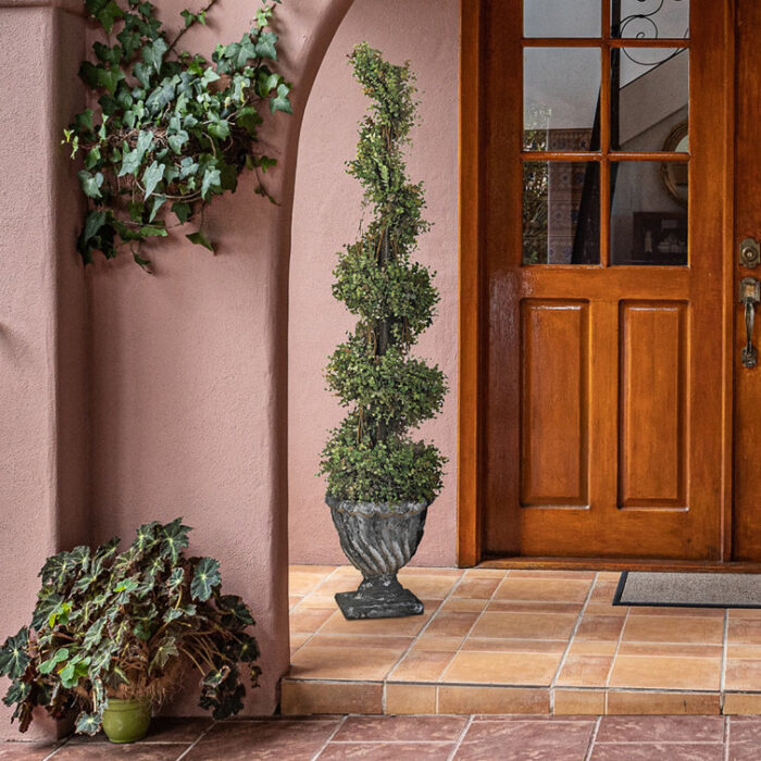 Faux Evergreen Topiary in Pot - Chic Decora