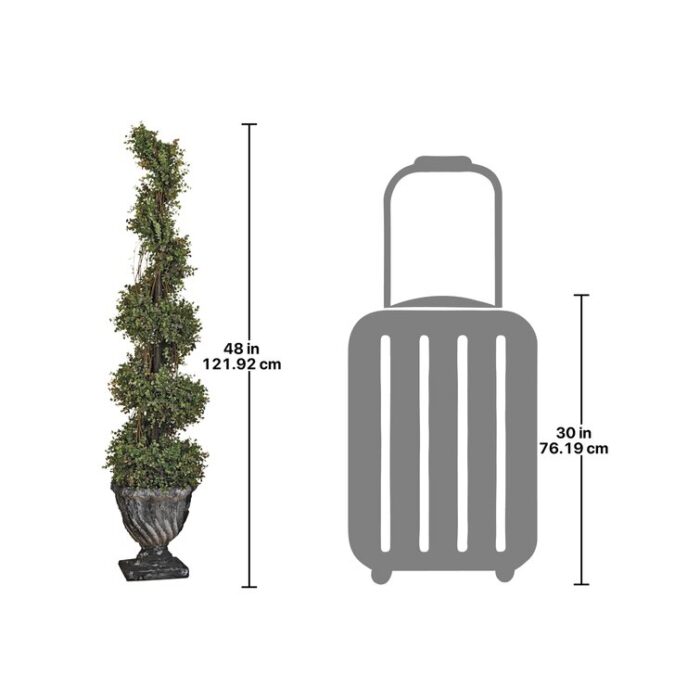 Faux Evergreen Topiary in Pot - Chic Decora