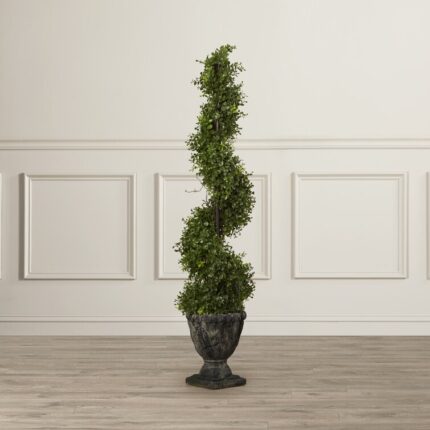 Faux Evergreen Topiary in Pot - Chic Decora