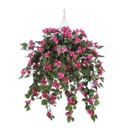 Faux Flowering Plant in Basket - Chic Decora