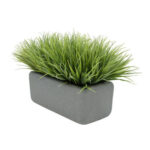 Faux Onion Grass Grass in Wood Planter - Chic Decora