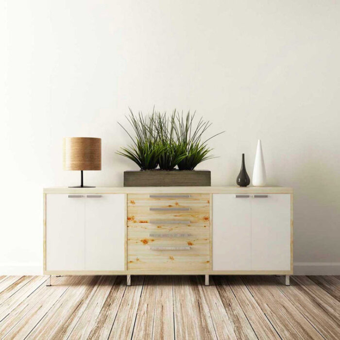 Faux Onion Grass Plant in Wood Planter - Chic Decora