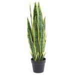 Faux Snake Plant (Sansevieria) Plant in Pot Liner - Chic Decora