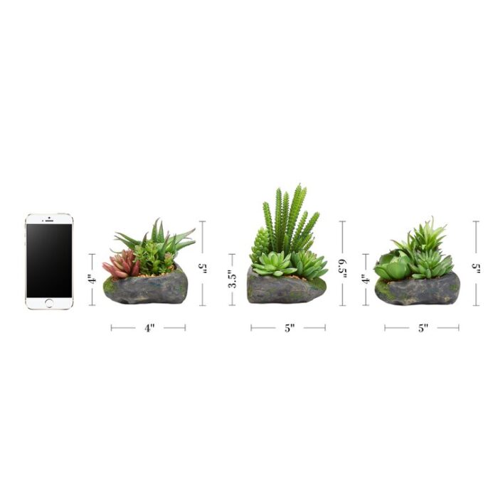 Faux Succulent Plant in Planter - Chic Decora