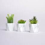 Faux Succulent Plant in Stone Pot - Chic Decora