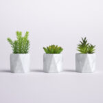 Faux Succulent Plant in Stone Pot - Chic Decora