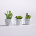 Faux Succulent Plant in Stone Pot - Chic Decora