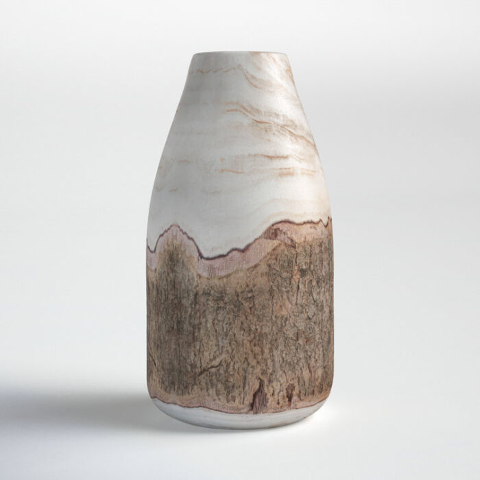 Francesca Wood Table Vase - Chic Decora