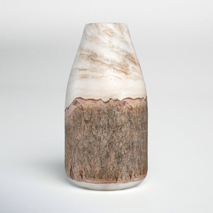 Francesca Wood Table Vase - Chic Decora