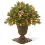 Frosted Berry Faux Cedar Plant in Urn - Chic Decora