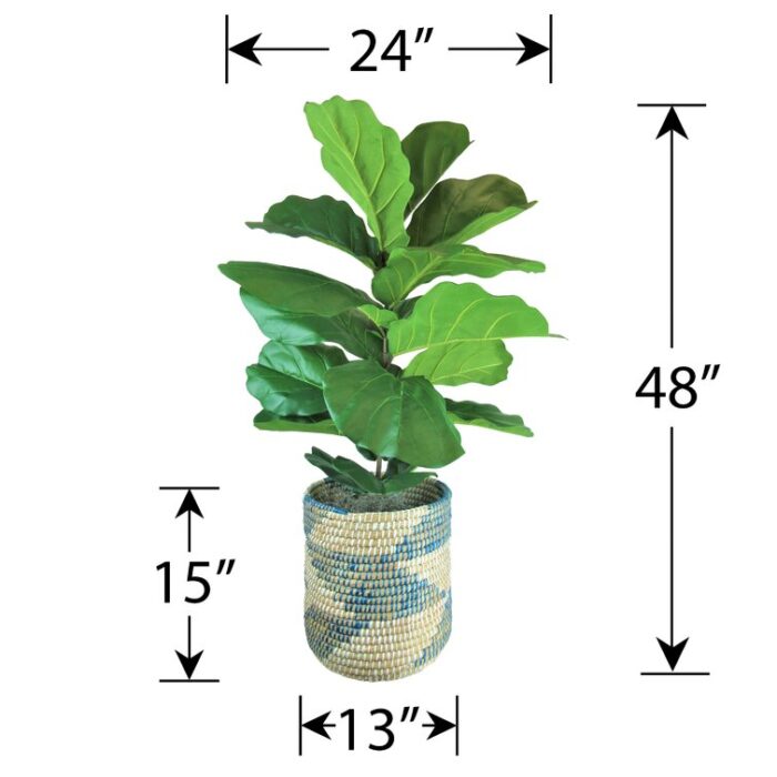 Furtado 48” Faux Fiddle Leaf Fig Plant - Chic Decora