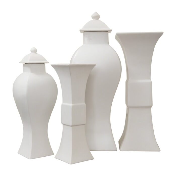 Garniture Urn-Matte White - Chic Decora