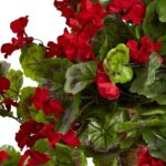 Geranium Hanging Basket UV Resistant (Indoor/Outdoor) - Chic Decora