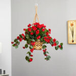 12” Faux Foliage Plant in Basket - Chic Decora