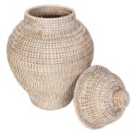 Handmade Rattan Ginger Jar - Chic Decora