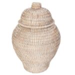 Handmade Rattan Ginger Jar - Chic Decora