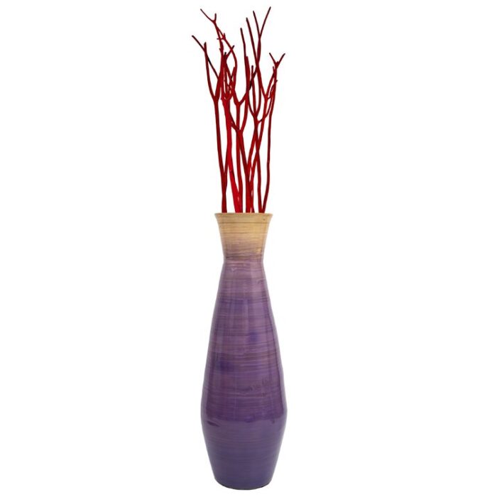 Handmade Wood Floor Vase - Chic Decora