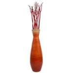 Handmade Wood Floor Vase - Chic Decora