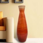 Handmade Wood Floor Vase - Chic Decora