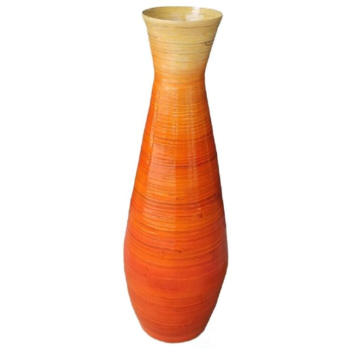 Handmade Wood Floor Vase - Chic Decora