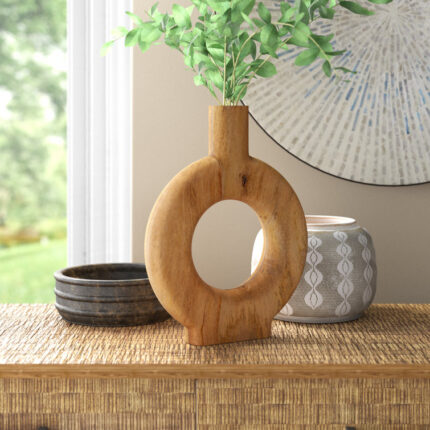 Handmade Wood Table Vase - Chic Decora