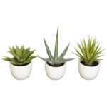 Happy 8” Faux Foliage Plant in Ceramic Pot - Chic Decora