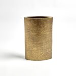 Hemp Etched Vase-Brass - Chic Decora