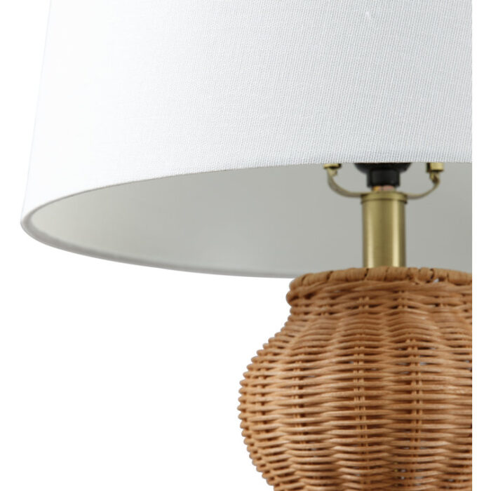 Hunsberger Wicker/Rattan Table Lamp - Chic Decora