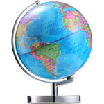 Illuminated Globe of the World with Stand, Rotating World Globe, Light Up Nightlight for Children - Chic Decora