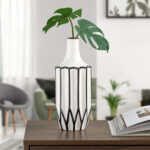 Irizarry Handmade Black and White Ceramic Table Vase - Chic Decora