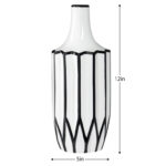 Irizarry Handmade Black and White Ceramic Table Vase - Chic Decora