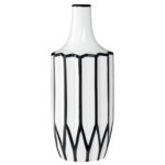 Irizarry Handmade Black and White Ceramic Table Vase - Chic Decora