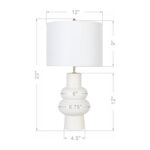 Keiveon Ceramic Table Lamp w/Bulb for Living & BedRoom - Chic Decora