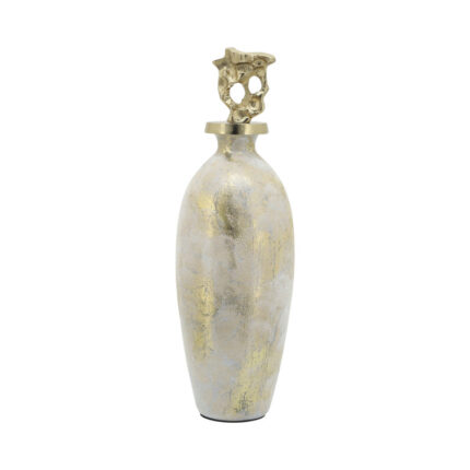 Marano Glass Vase – Creative Vase with Tribal Topper – Contemporary Stoneware for Home or Office Decor Accent - Chic Decora