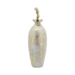 Marano Glass Vase – Creative Vase with Tribal Topper – Contemporary Stoneware for Home or Office Decor Accent - Chic Decora