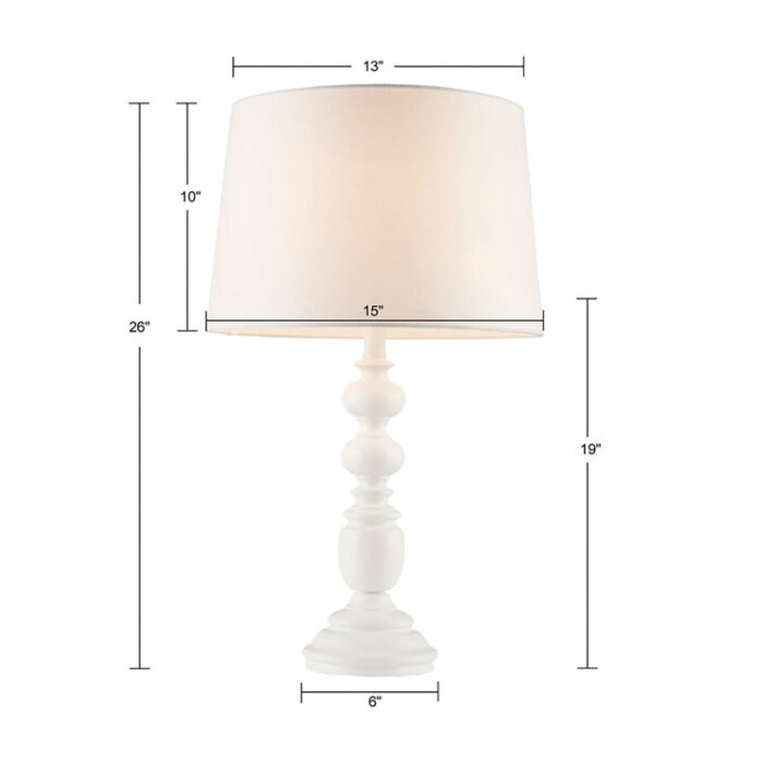 Martha Stewart Astoria Resin Table Lamp - Chic Decora