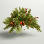 Meinhardt 18” Faux Cedar Plant in Metal Freestanding - Chic Decora