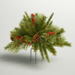 Meinhardt 18” Faux Cedar Plant in Metal Freestanding - Chic Decora