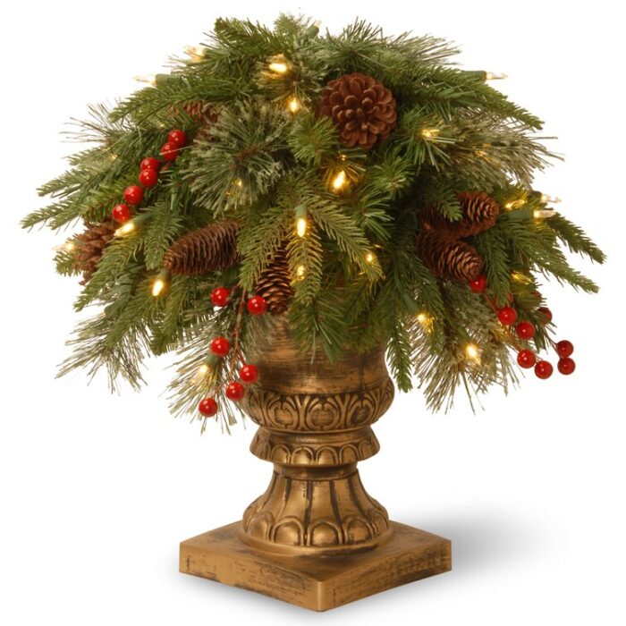 Meinhardt 24” Faux Pine Topiary in Urn - Chic Decora