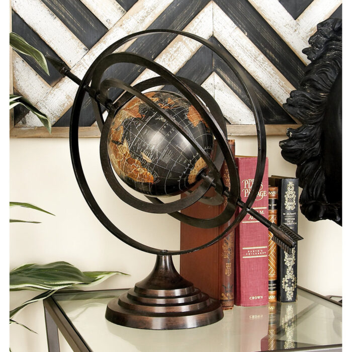 Metal Tabletop Globe - Chic Decora