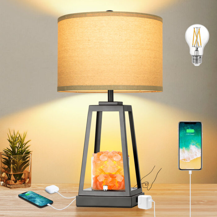 Metal USB Table Lamp - Chic Decora