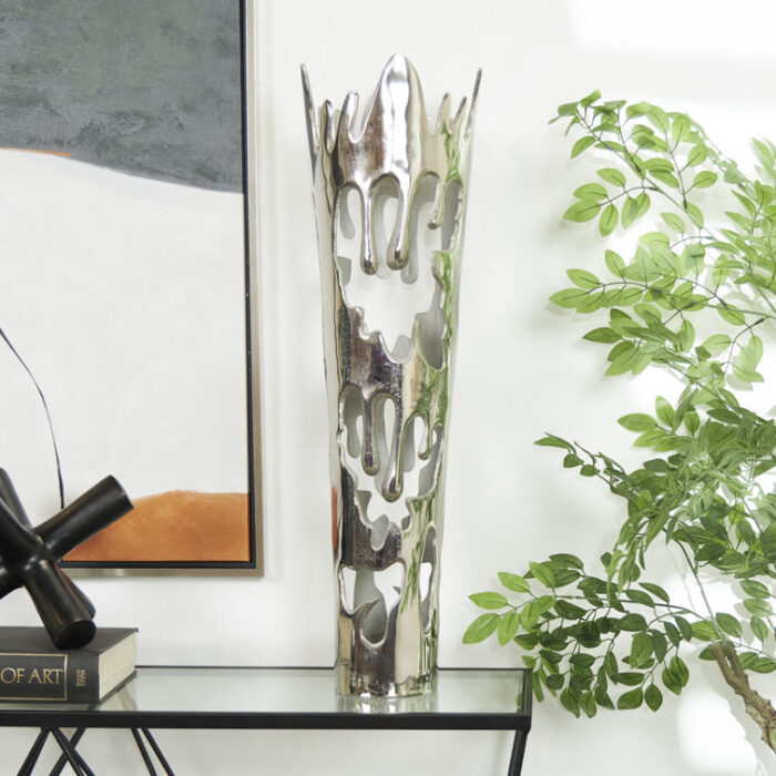 Moderna Aluminum Floor Vase - Chic Decora