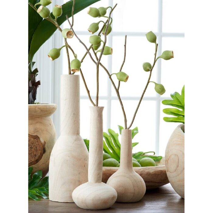 Natividad Handmade Wood Table Vase - Chic Decora