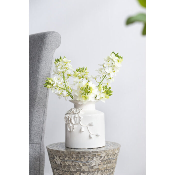 Off White Ceramic Table Vase - Chic Decora