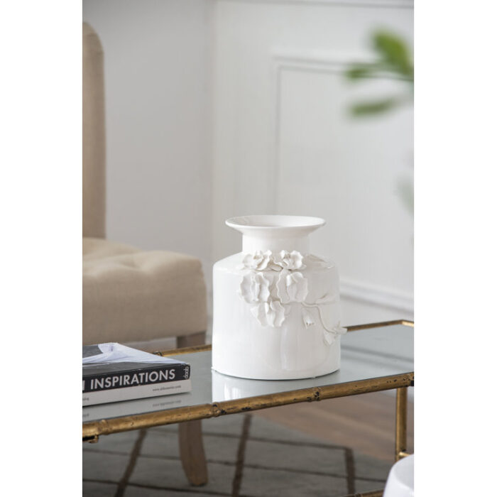 Off White Ceramic Table Vase - Chic Decora